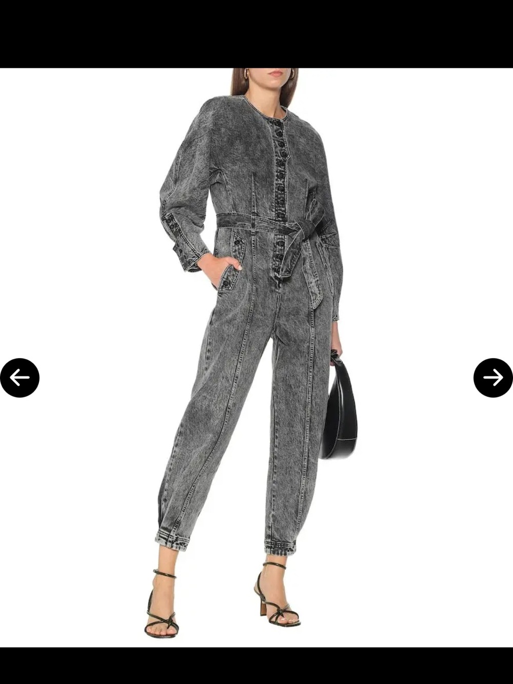 Ulla Johnson Washed Black Denim Jumpsuit size 2 nwot